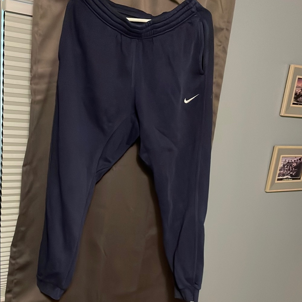Nike Blue Sweatpants with Tapered Ankle Design